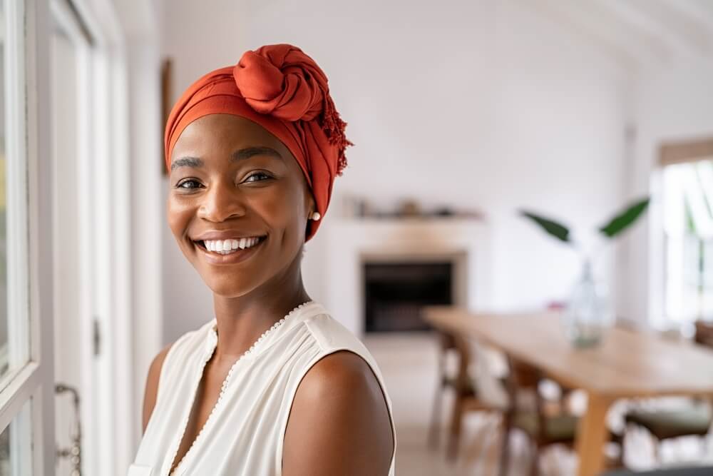 beautiful woman smiling